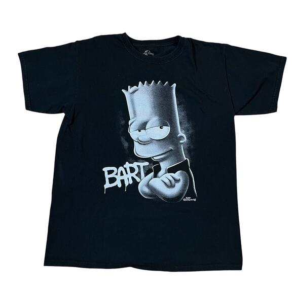 Bart Simpson Bad Boy Attitude Black T-Shirt Youth XL (Adult Small) Universal VTG - Picture 1 of 6